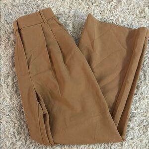 Abercrombie & Fitch Tan Wide-Leg Curve Love Pants